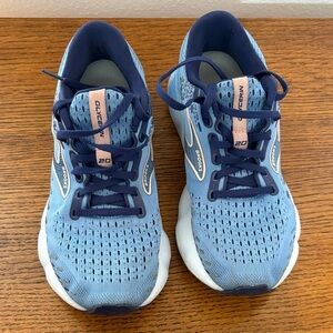 Brooks Blue and White Athletic Shoes